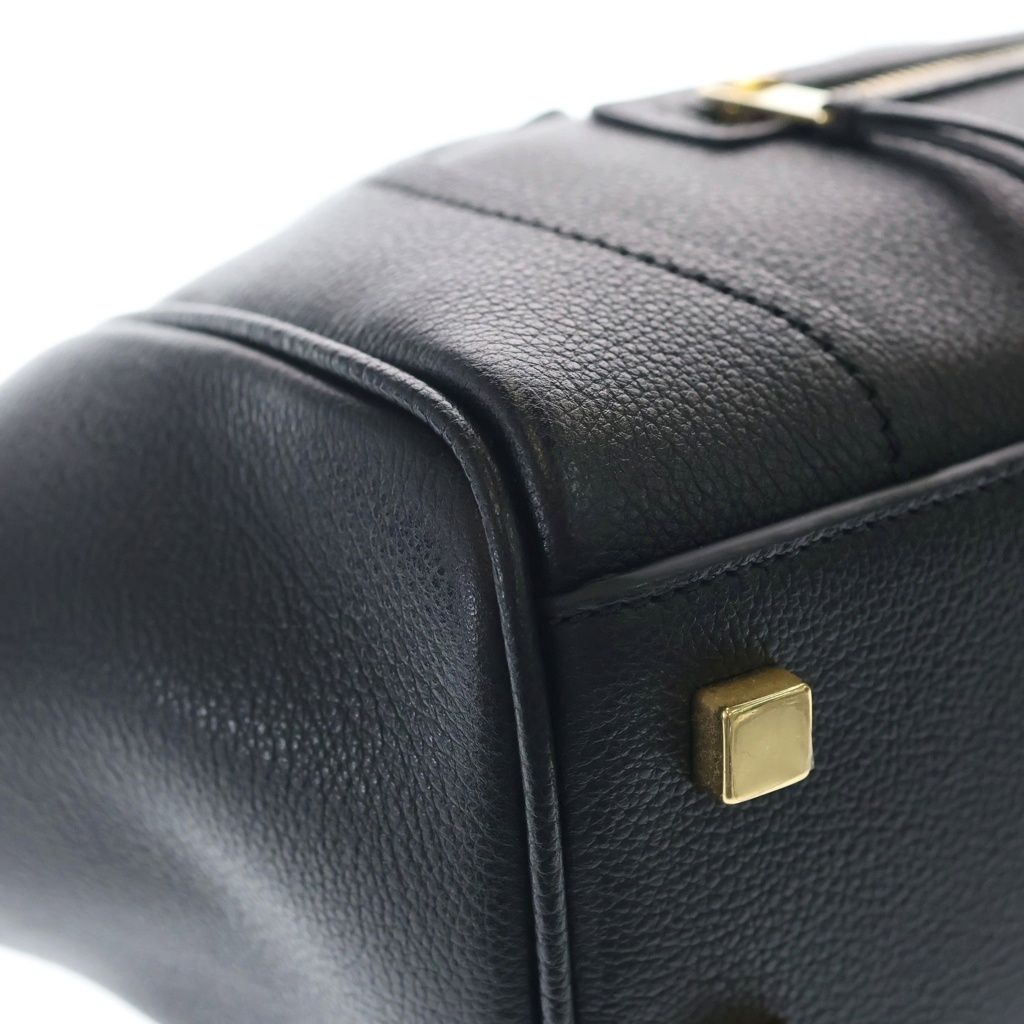 Celine Little Luggage Leather 2-Way Bag Gold Black — view 5