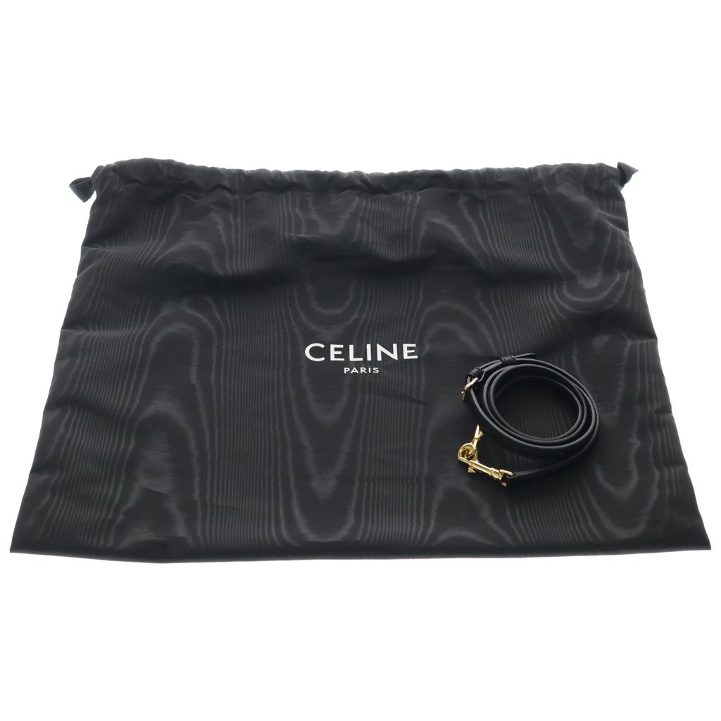 Celine Little Luggage Leather 2-Way Bag Gold Black — view 8