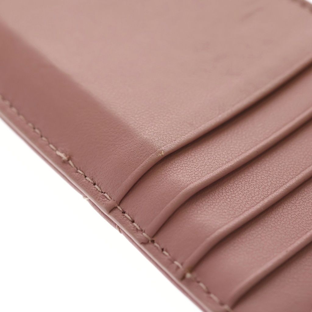 Dior Lady Cannage Fragment Card Case Leather Pink — view 6