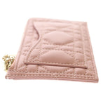 Dior Lady Cannage Fragment Card Case Leather Pink — view 3