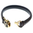 Louis Vuitton Monogram LV Click It Bracelet Bangle Brown — view 5