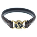 Louis Vuitton Monogram LV Click It Bracelet Bangle Brown — view 4