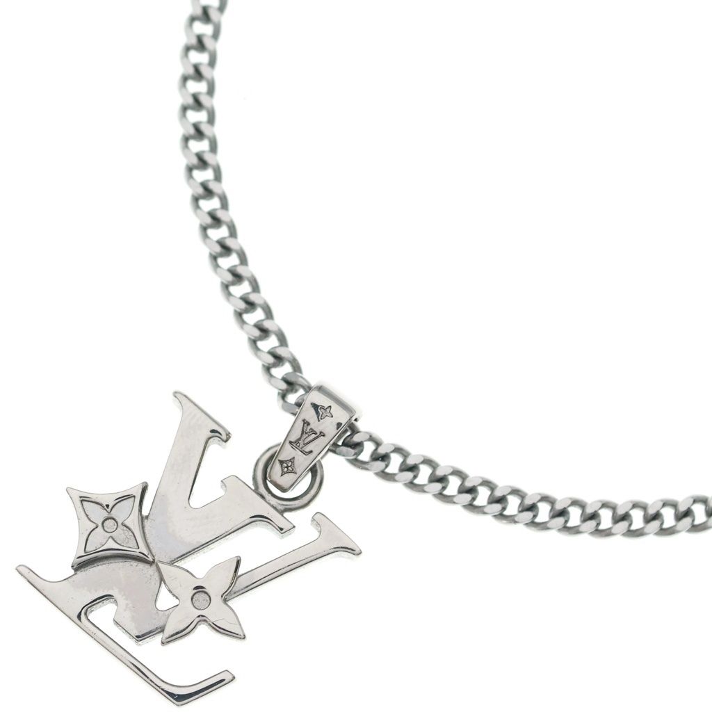 Louis Vuitton Monogram Low Logo Pendant Silver