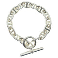 Hermes Chaine D'ancre TGM 15 Pieces Chain Bracelet Silver