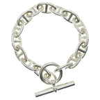 Hermes Chaine D'ancre TGM 15 Pieces Chain Bracelet Silver