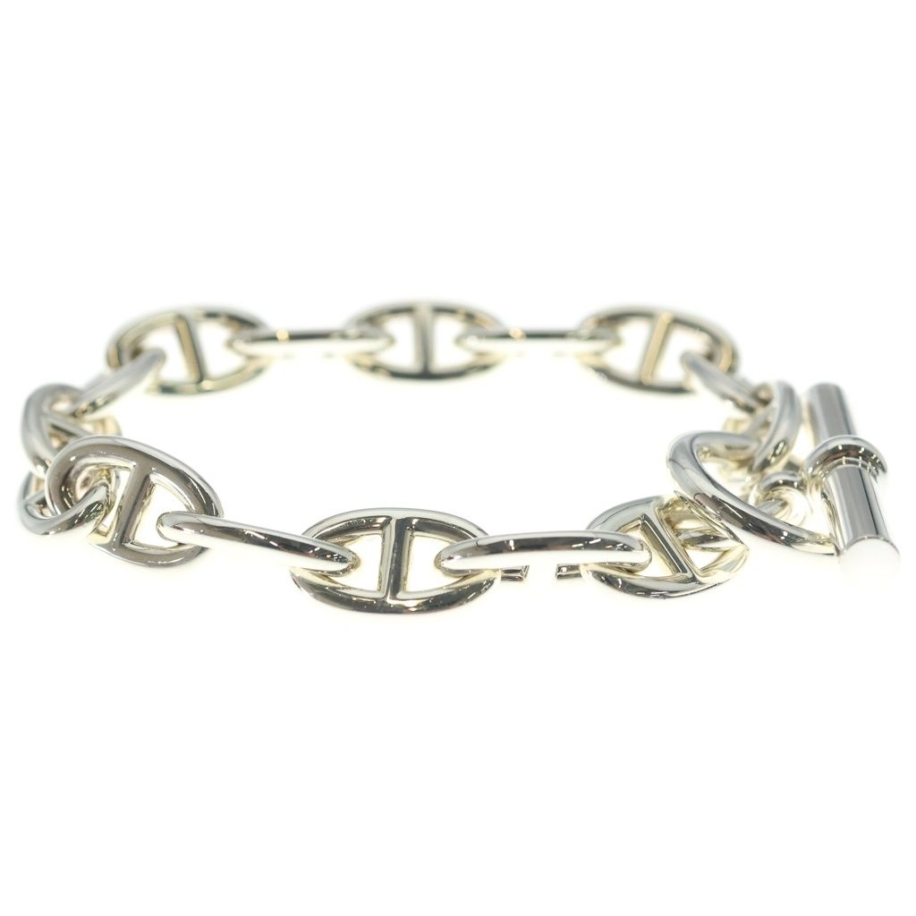 Hermes Chaine D'ancre TGM 15 Pieces Chain Bracelet Silver — view 3