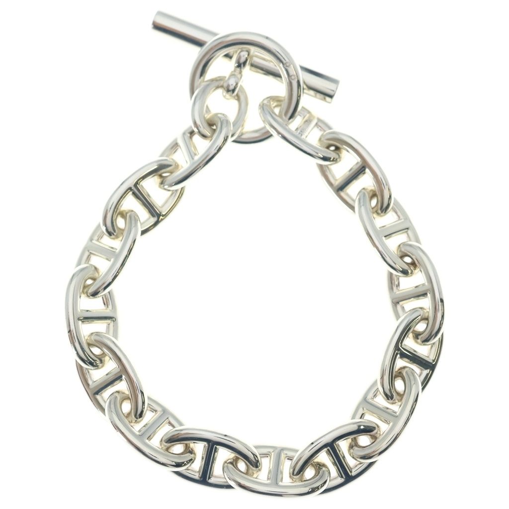 Hermes Chaine D'ancre TGM 15 Pieces Chain Bracelet Silver — view 2