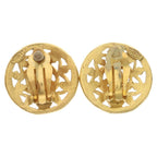 Chanel CC Logo Vintage Earrings Gold — view 2
