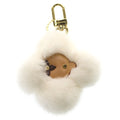 Louis Vuitton Vivienne Blanc Key Charm Key Holder White Brown