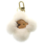 Louis Vuitton Vivienne Blanc Key Charm Key Holder White Brown
