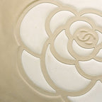 Chanel Camellia CC Logo Lambskin Leather Tote Beige — view 7