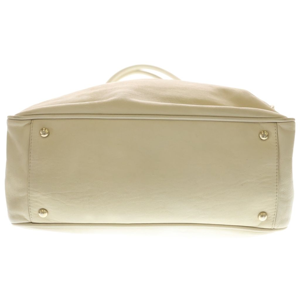 Chanel Camellia CC Logo Lambskin Leather Tote Beige — view 4