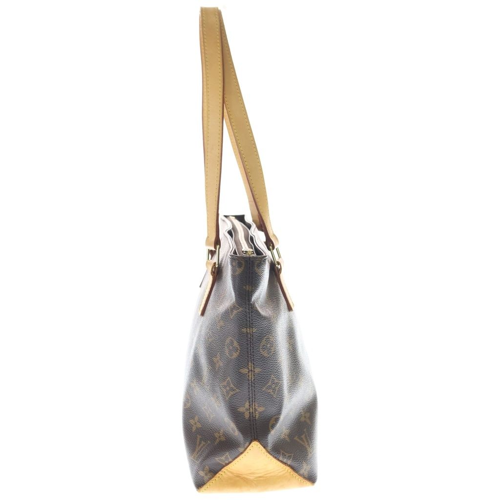 Louis Vuitton Monogram Cabas Piano Tote Brown Leather Gold — view 3