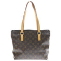 Louis Vuitton Monogram Cabas Piano Tote Brown Leather Gold