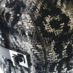 Chanel 2.55 Camellia Tweed Leather Messenger Chain Shoulder Bag Black Gray — view 5