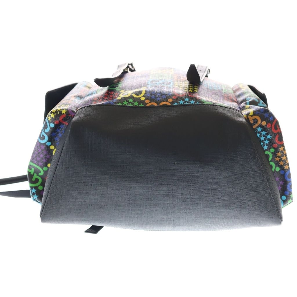 Gucci GG Psychedelic Backpack Supreme Canvas All Over Pattern Black Multicolor — view 4