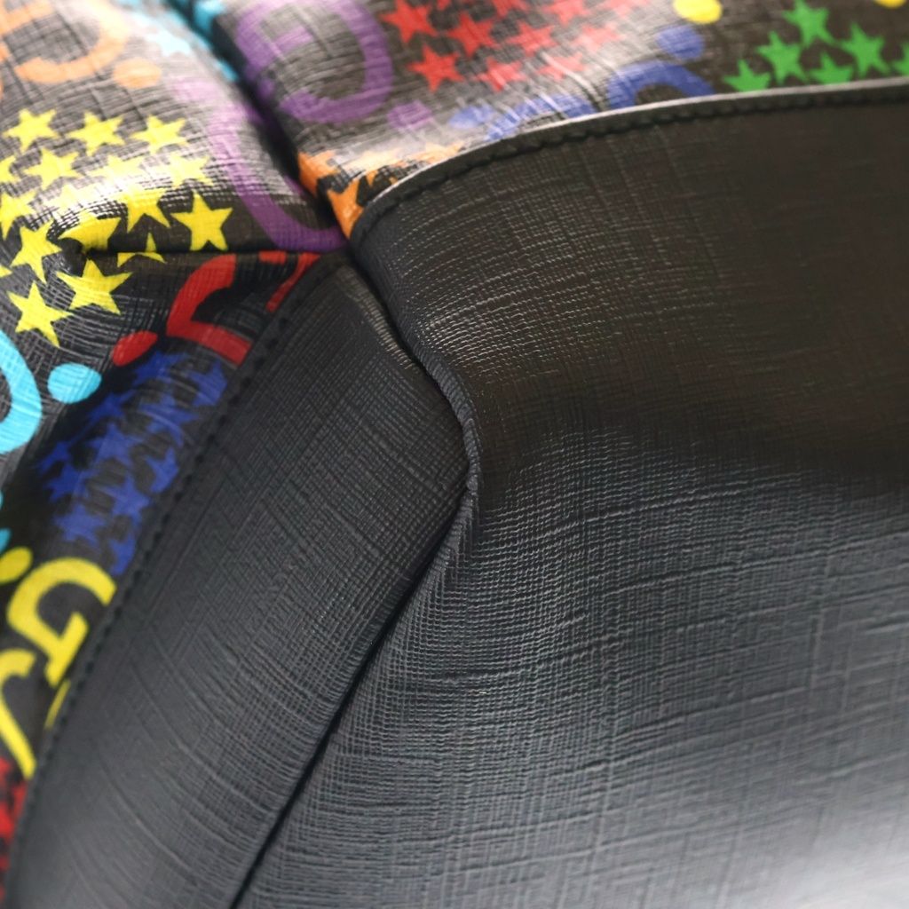Gucci GG Psychedelic Backpack Supreme Canvas All Over Pattern Black Multicolor — view 5