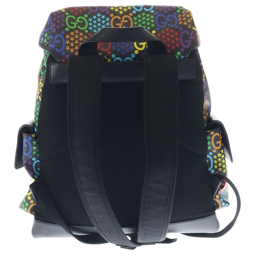 Gucci GG Psychedelic Backpack Supreme Canvas All Over Pattern Black Multicolor — view 2