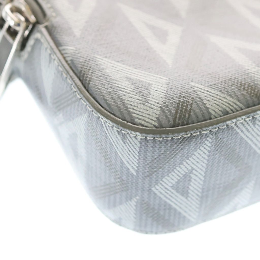 Dior CD Diamond Messenger Bag Mini Gray Leather Silver — view 5