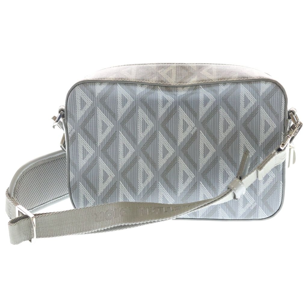 Dior CD Diamond Messenger Bag Mini Gray Leather Silver — view 2