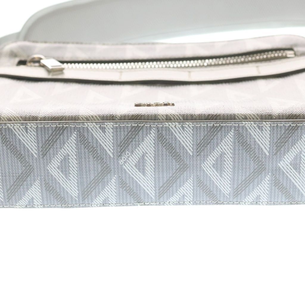 Dior CD Diamond Messenger Bag Mini Gray Leather Silver — view 4