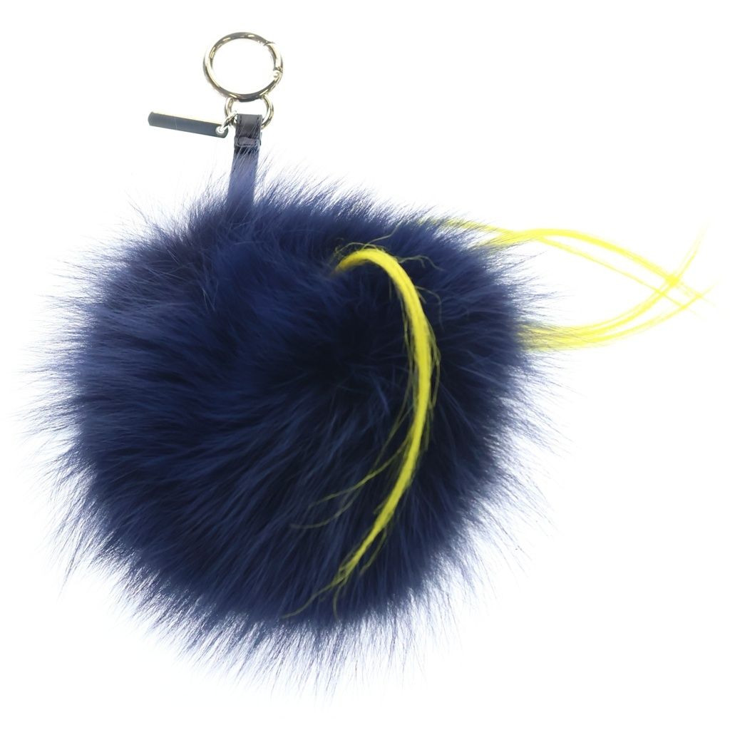 Fendi Bugsmon Star Bag Charm Strap Navy Yellow — view 2