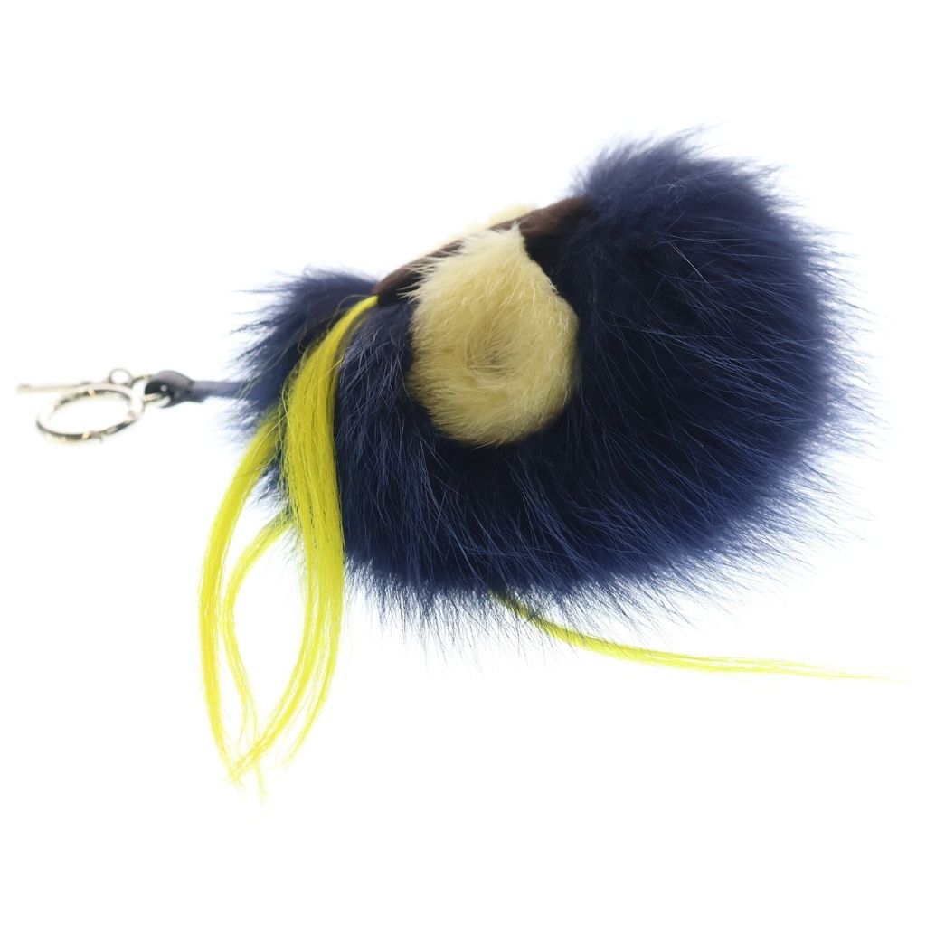Fendi Bugsmon Star Bag Charm Strap Navy Yellow — view 4
