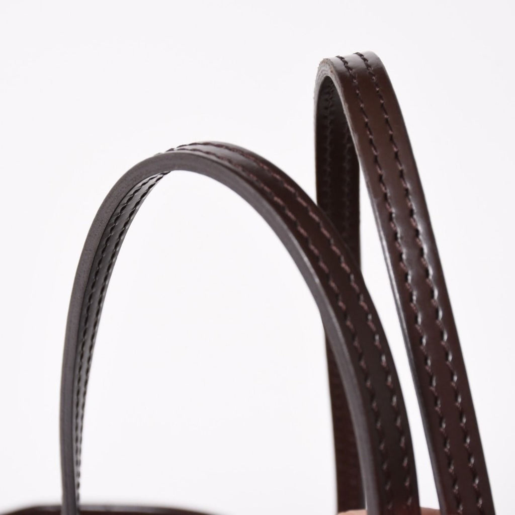 Louis Vuitton Damier Neverfull MM Tote Bag Leather Brown Gold — view 7