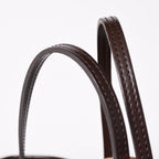 Louis Vuitton Damier Neverfull MM Tote Bag Leather Brown Gold — view 7