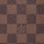 Louis Vuitton Damier Neverfull MM Tote Bag Leather Brown Gold — view 8
