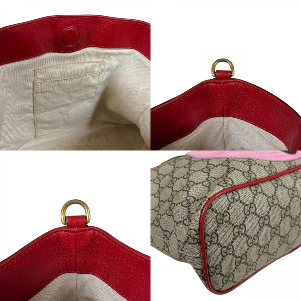 Gucci Bosco Patch GG Supreme Shoulder Bag Canvas Brown — view 9