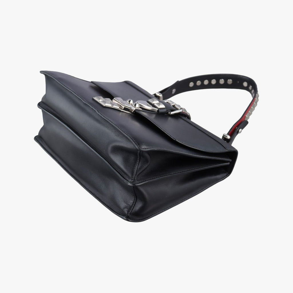 Prada Electra Studs Black Leather Saffiano 25 Messenger — view 4