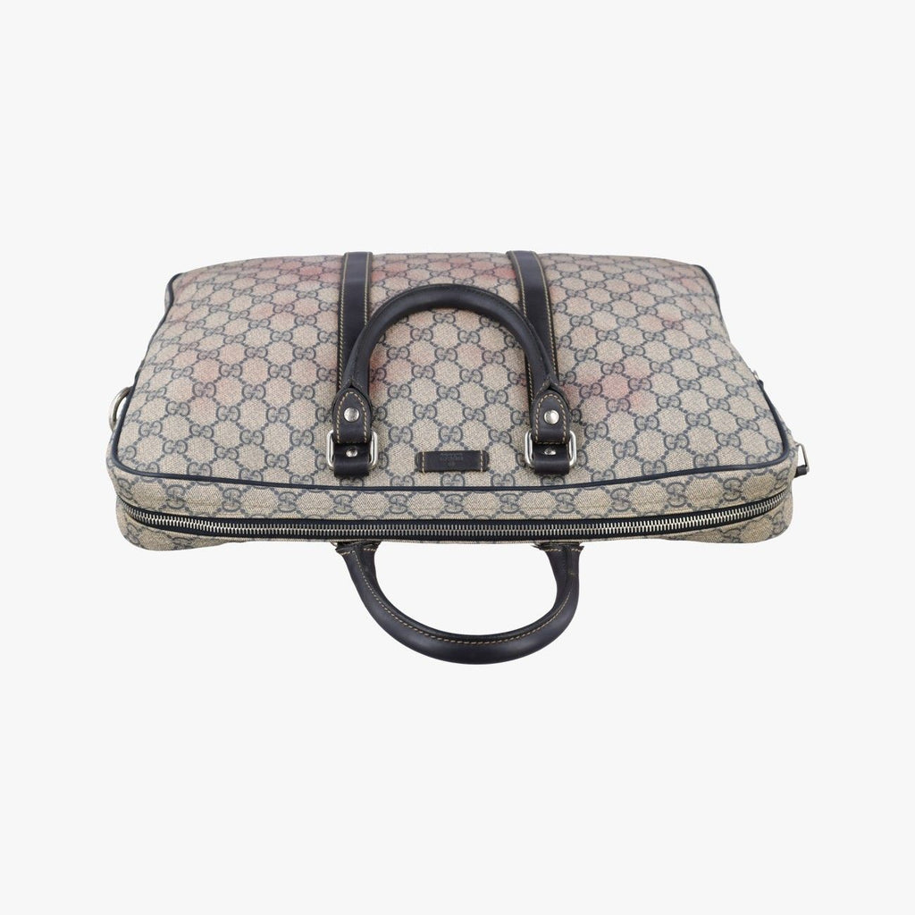 Gucci GG Plus Supreme Beige Black Canvas Handbag — view 8