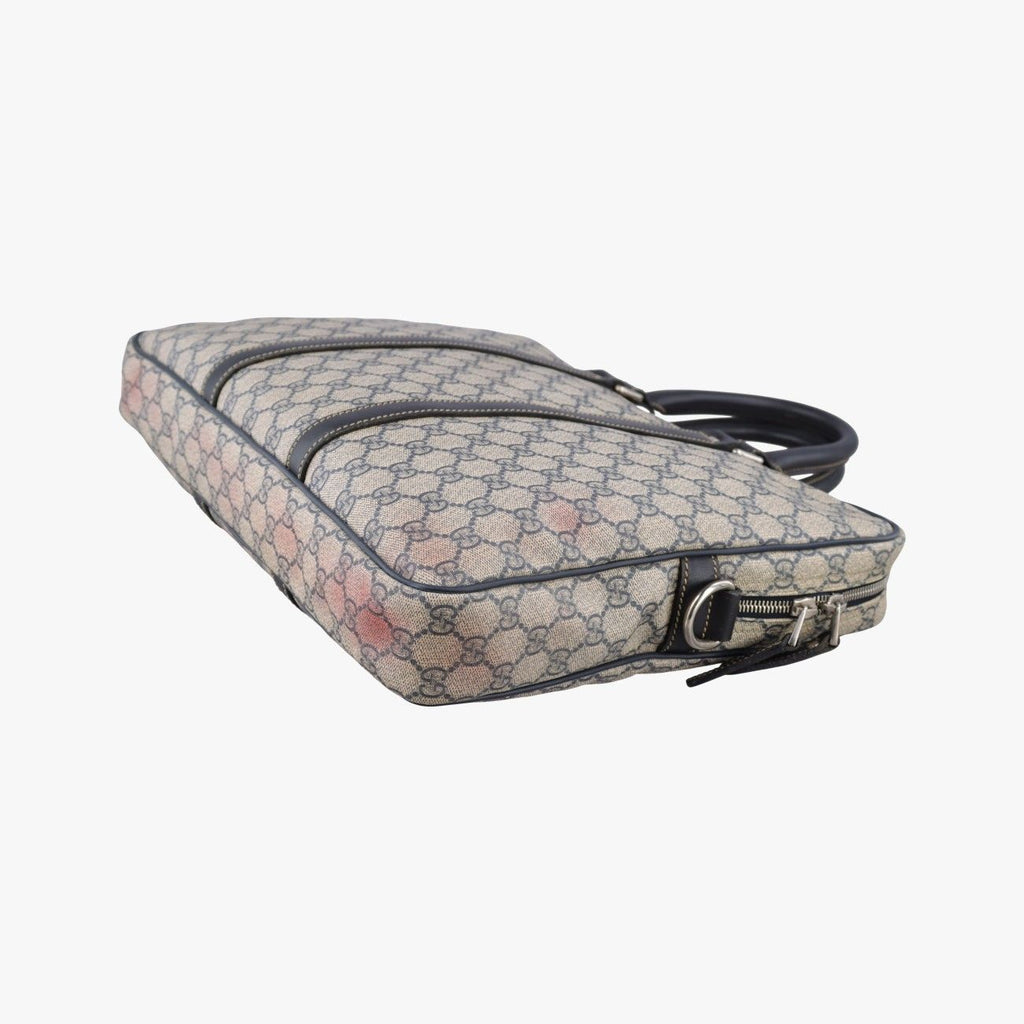 Gucci GG Plus Supreme Beige Black Canvas Handbag — view 6