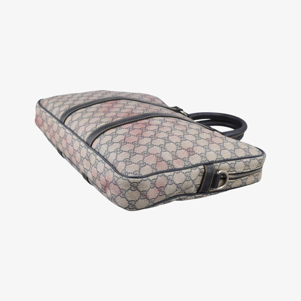 Gucci GG Plus Supreme Beige Black Canvas Handbag — view 4