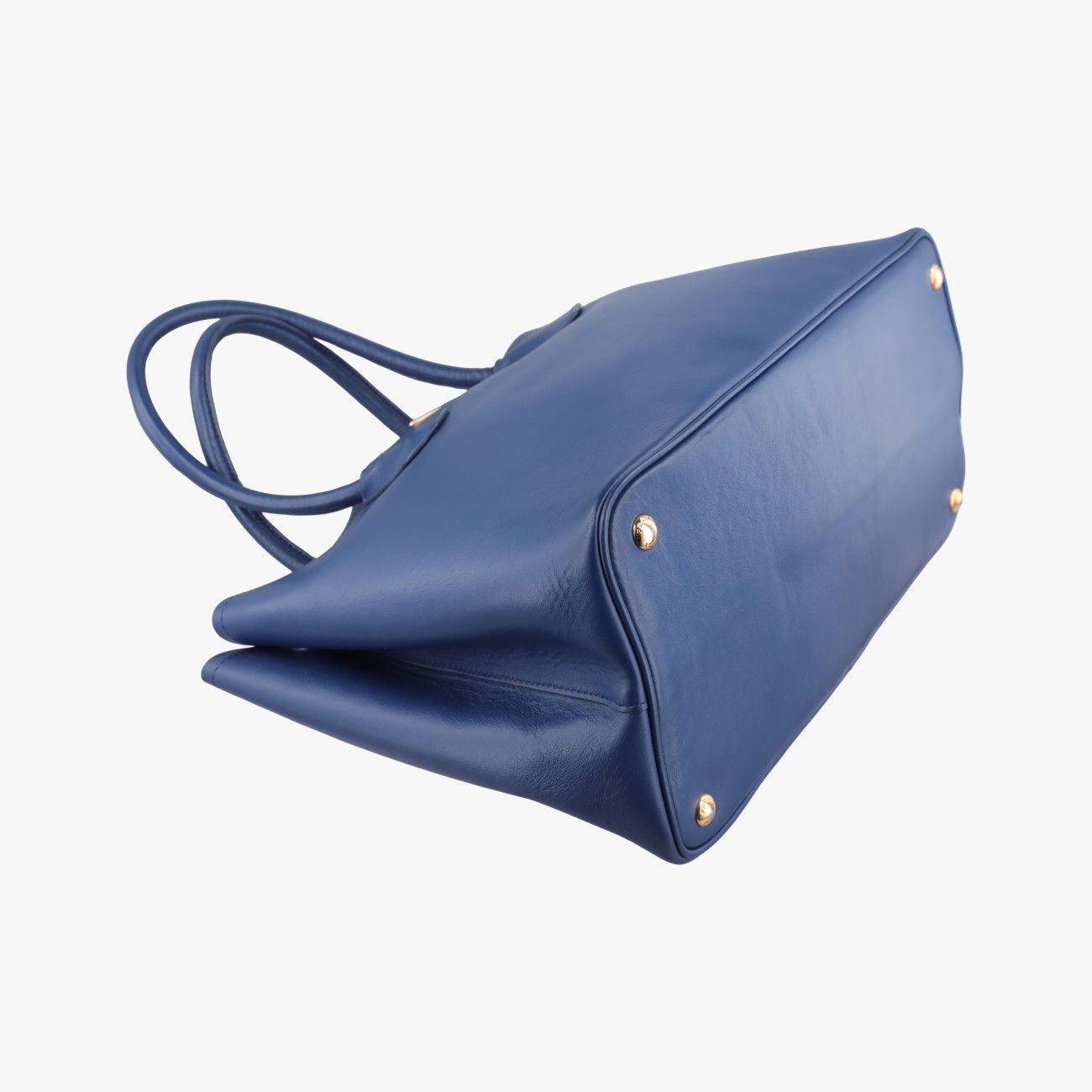 Prada Double Cuir Blue Saffiano Leather Handbag — view 5