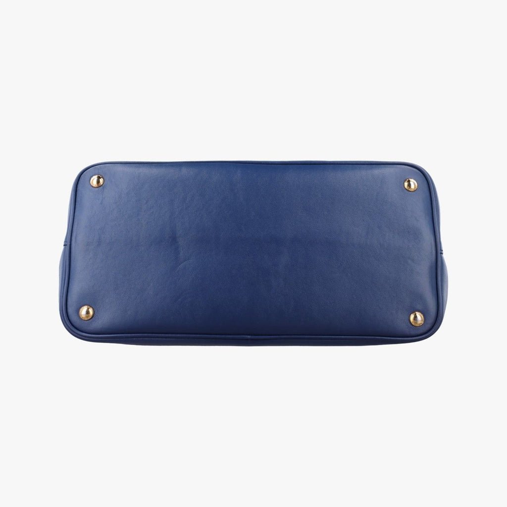 Prada Double Cuir Blue Saffiano Leather Handbag — view 3