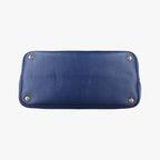 Prada Double Cuir Blue Saffiano Leather Handbag — view 3