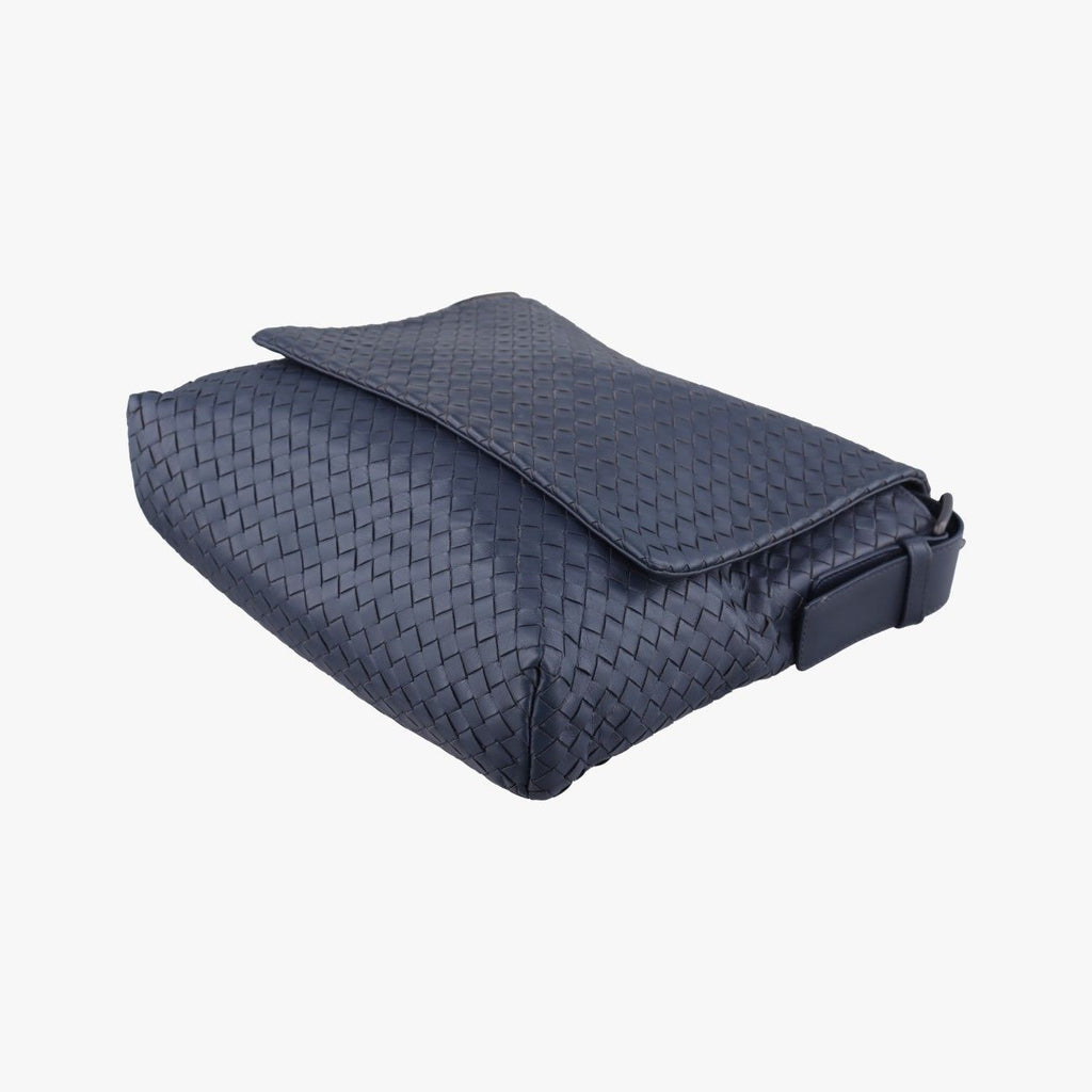 Bottega Veneta Intrecciato Navy Lambskin Tote — view 4