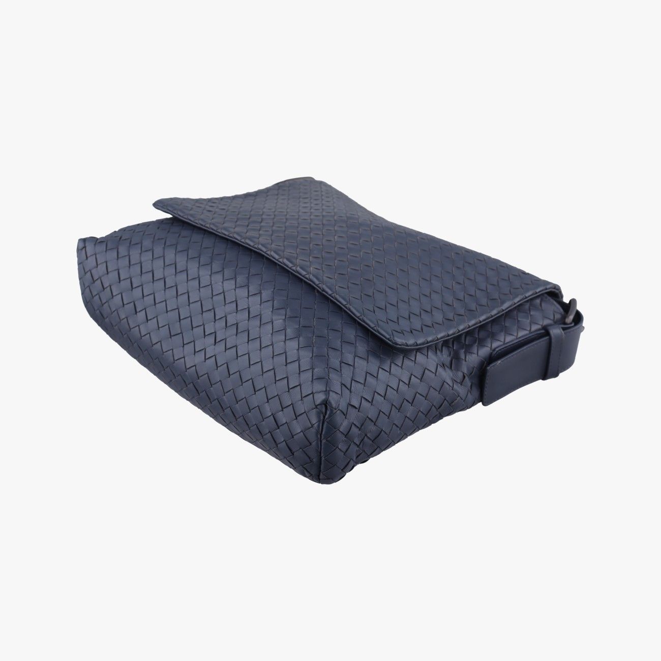Bottega Veneta Intrecciato Navy Lambskin Tote — view 4