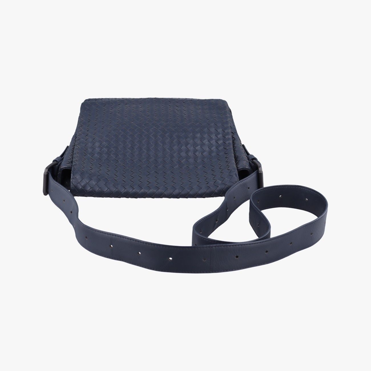 Bottega Veneta Intrecciato Navy Lambskin Tote — view 8