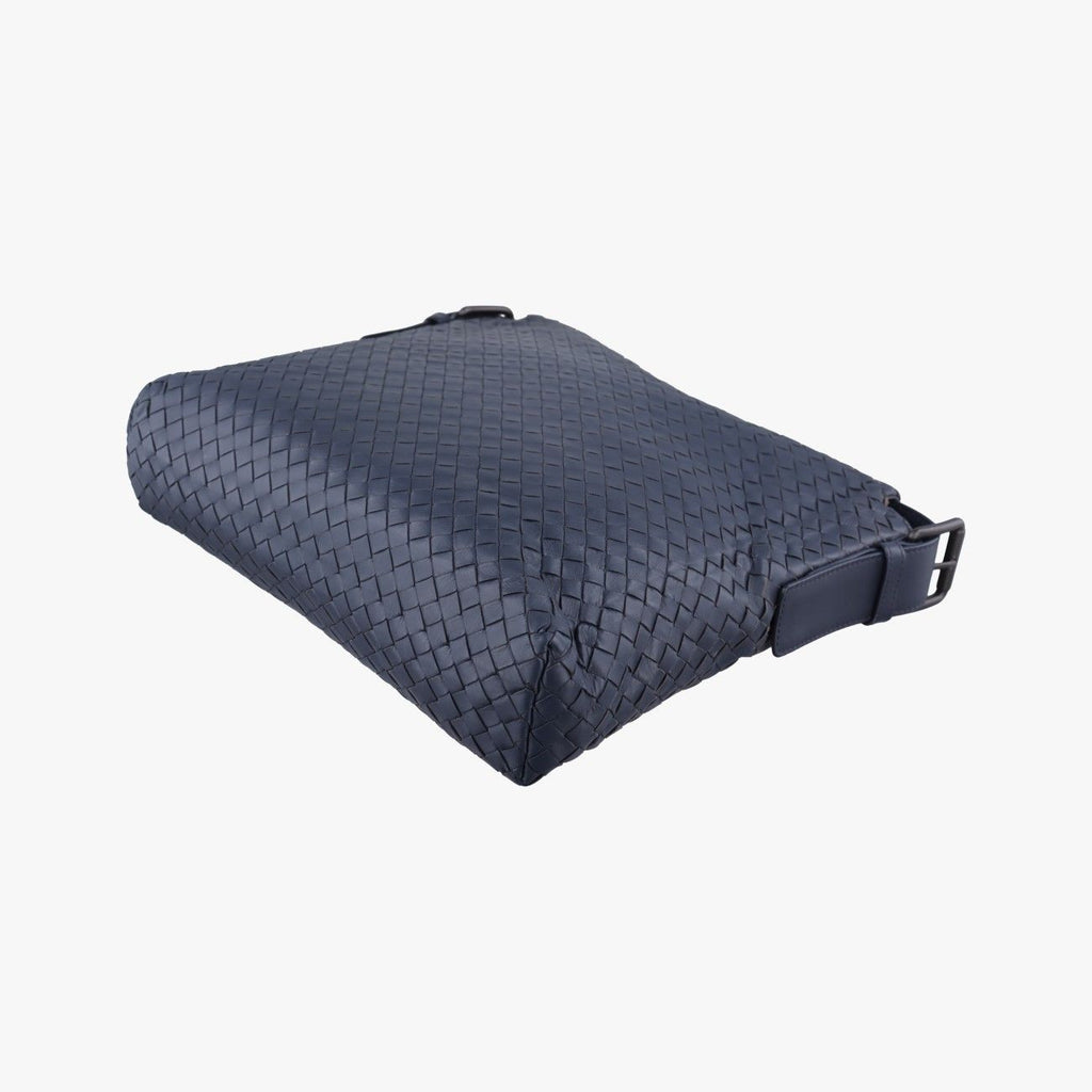 Bottega Veneta Intrecciato Navy Lambskin Tote — view 6