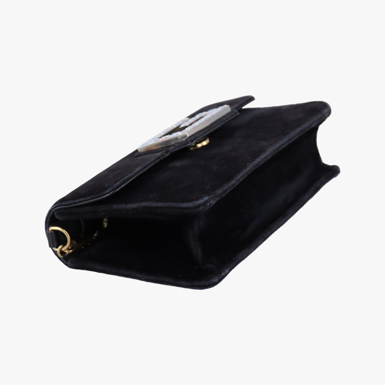 Gucci Square Black Velour Messenger — view 5