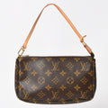 Louis Vuitton Pochette Accessoires Pouch Monogram Brown Leather