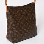 Louis Vuitton Looping GM Handbag Monogram Brown Gold — view 3