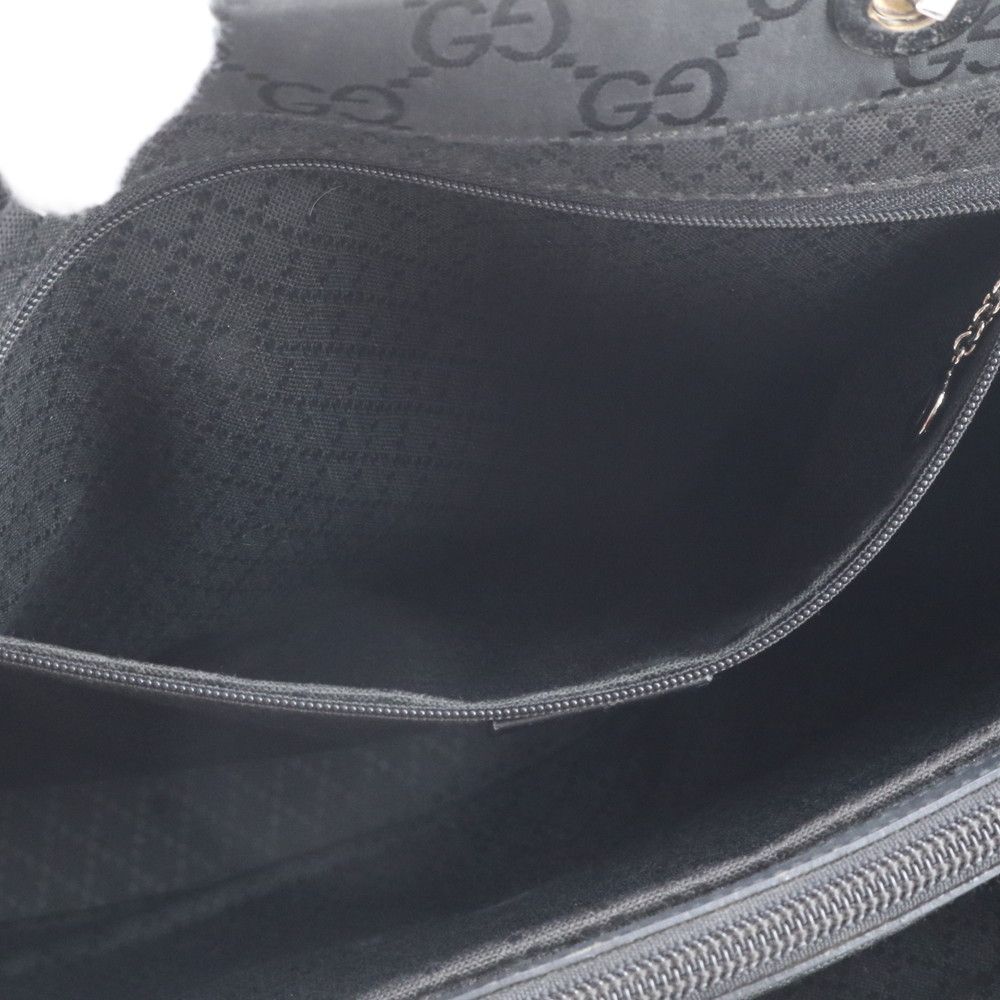 Gucci Bambu GG Nylon 002 Handbag Tote Black — view 9