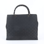 Gucci Bambu GG Nylon 002 Handbag Tote Black — view 3