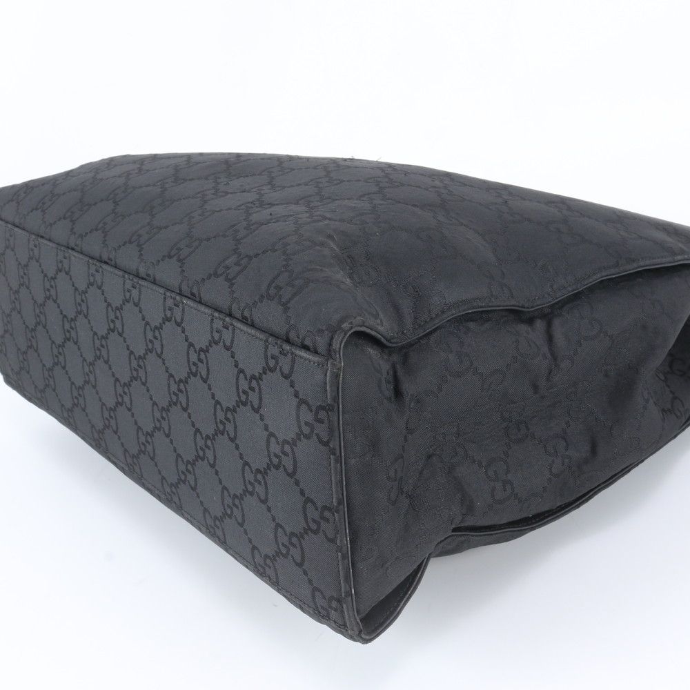 Gucci Bambu GG Nylon 002 Handbag Tote Black — view 6