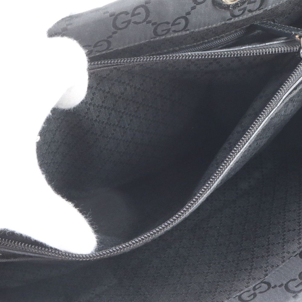 Gucci Bambu GG Nylon 002 Handbag Tote Black — view 8