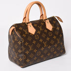 Louis Vuitton Speedy 25 Handbag Monogram Leather Brown Gold — view 3